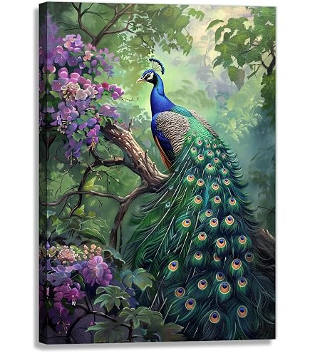 Amazon.com: Antique Peacock Illustration - 11x14 Unframed Art